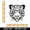 Stoic Leopard Head Spotted Big Cat Rubber Stamp for Stamping Crafting Planners